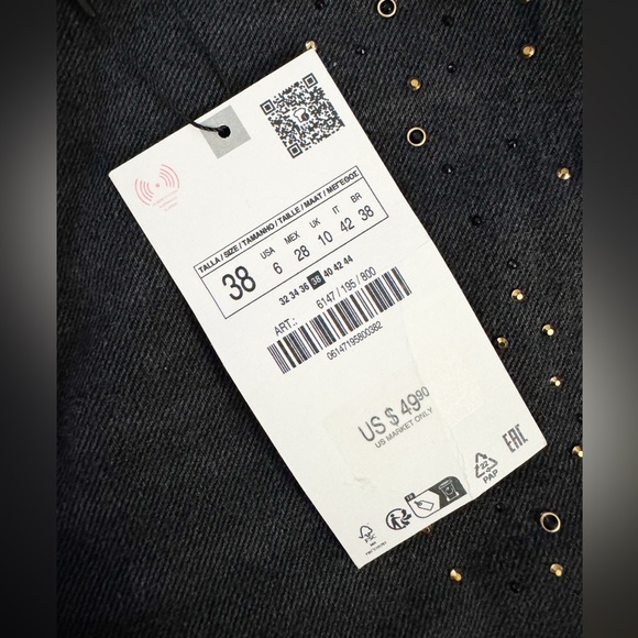 Zara Beaded Jeans - Picture 4 of 8